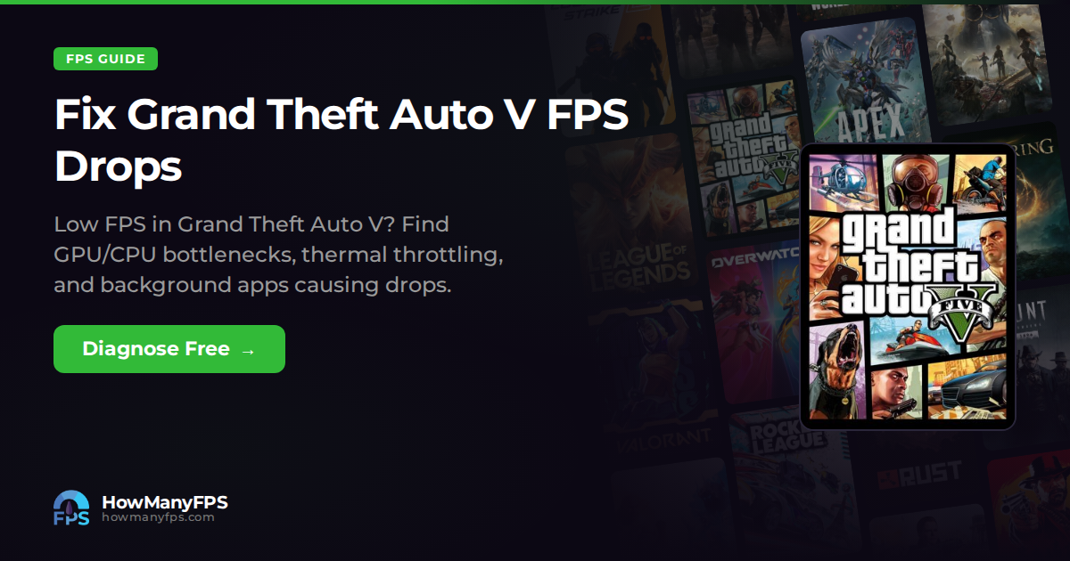 Fix Grand Theft Auto V FPS Drops & Stuttering: Free Guide – HowManyFPS