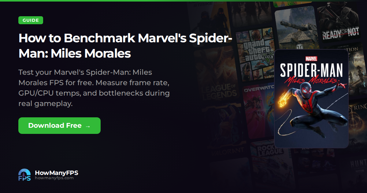 How to Benchmark Marvel's Spider-Man: Miles Morales — Free FPS Test ...