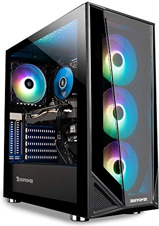 iBUYPOWER Pro Gaming PC, RX 560, Ryzen 5 3600, 8 GB DDR4, 240 GB PCIe NVMe M.2 SSD Image