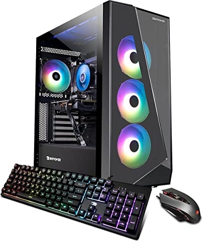 iBUYPOWER Pro Gaming PC, RX 6600 XT, Ryzen 5 5600X, 16 GB DDR4, 480 GB PCIe NVMe M.2 SSD + 1 TB HDD Image