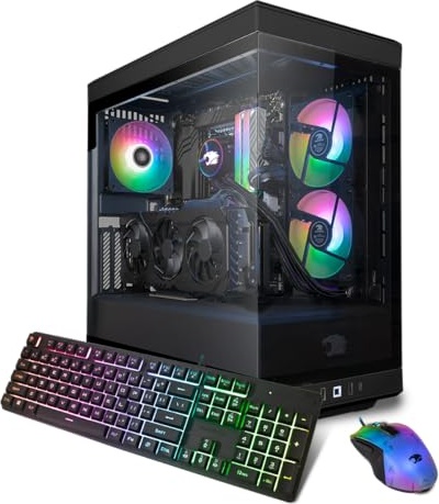 iBUYPOWER Y40 Black Gaming PC, RTX 4070 Ti SUPER, Ryzen 7 7700X, 32 GB DDR5, 2 TB PCIe NVMe M.2 SSD Image