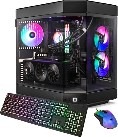 iBUYPOWER Y60 Black Gaming PC, RTX 4070, i9-14900KF, 32 GB DDR5, 2 TB PCIe NVMe M.2 SSD Image