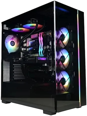 CyberpowerPC Gamer Xtreme Gaming Desktop PC - Intel Core Ultra 7 265F CPU, 32GB DDR5 RAM, 1TB PCIe SSD, NVIDIA GeForce RTX 5060 8GB, Liquid Cooler, RGB Lighting, Windows 11 Home (GXi3400BSTV17) Image