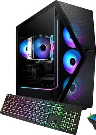 iBUYPOWER Slate MESH Gaming PC, RTX 5070, i7-14700F, 32 GB DDR5, 1 TB PCIe NVMe M.2 SSD Image