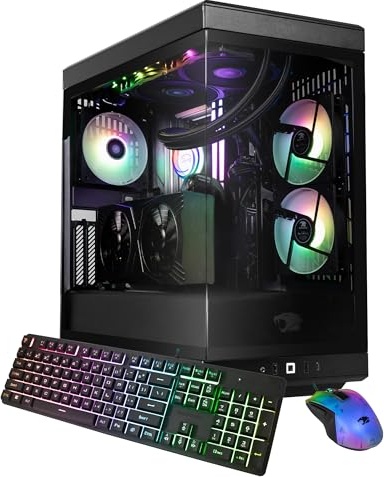 iBUYPOWER Y40 PRO Black Gaming PC, RTX 5070 Ti, Ryzen 9 7900X, 32 GB DDR5, 2 TB PCIe NVMe M.2 SSD Image