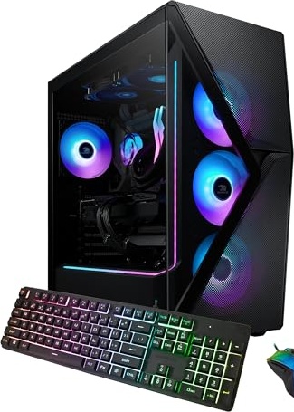 iBUYPOWER SMA7R77XT02 Liquid Cooled Gaming PC, RX 7700 XT, Ryzen 7 7800X3D, 32 GB RAM, 1 TB PCIe NVMe M.2 SSD Image