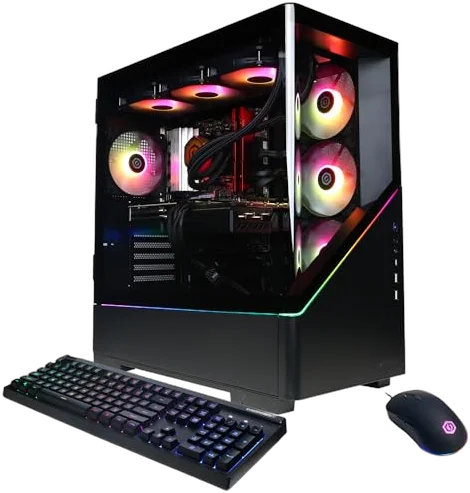 CyberPowerPC Gamer Supreme Gaming PC, AMD Ryzen 7 9850X3D 4.7GHz, Radeon RX 9070 XT 16GB, 32GB DDR5, 2TB PCIe 4.0 SSD, WiFi Ready & Windows 11 Home (SLCAI25000A) Image