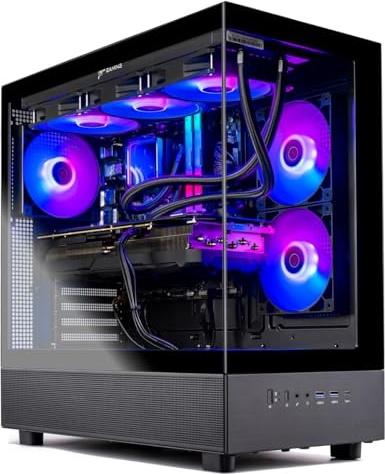 Skytech Gaming Azure 3 Gaming PC, RTX 4060, Ryzen 7 7700X, 16 GB DDR5, 1 TB PCIe NVMe M.2 SSD Image