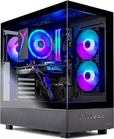 Skytech Gaming Azure 3 Gaming PC, RTX 5060, Ryzen 7 5700, 32 GB DDR4, 1 TB PCIe NVMe M.2 SSD Image