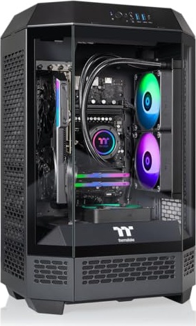 Thermaltake LCGS Reactor 8796X Gaming Desktop (AMD Ryzen™ 7 8700F, 32GB 6000MT/s DDR5 RGB Memory, AMD Radeon™ RX 9060 XT 16GB, 1TB NVMe M.2, WiFi, Windows 11) T3BK-B650-96X-LCS