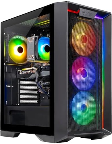 Skytech Gaming Nebula Gaming PC, RTX 5060 Ti, Ryzen 7 5700, 16 GB DDR4, 1 TB PCIe NVMe M.2 SSD Image
