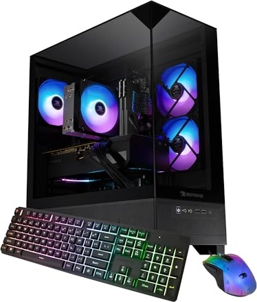 iBUYPOWER Element SE Gaming PC, RTX 5050, Ryzen 7 5700, 16 GB DDR4, 1 TB PCIe NVMe M.2 SSD Image