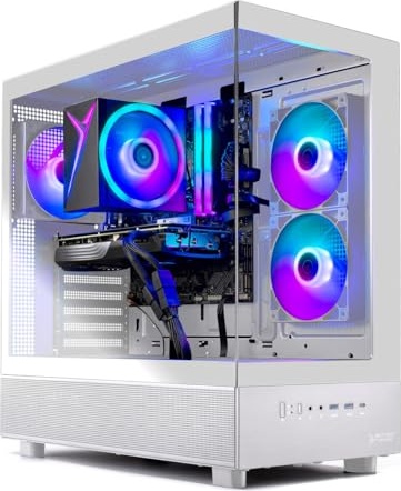 Skytech Gaming Azure 3 Gaming PC, RX 9060 XT, Ryzen 7 5700, 16 GB DDR4, 1 TB PCIe NVMe M.2 SSD Image