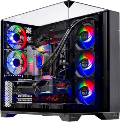 Skytech Gaming O11 Vision Gaming PC, AMD Ryzen 7 7800X3D 4.2GHz, NVIDIA RTX 5060 Ti 16GB, 1TB Gen4 NVMe SSD, 32GB DDR5 RAM 5600, 650W Gold PSU, 360 ARGB AIO, Wi-Fi, Win 11, Desktop