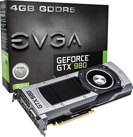 EVGA GeForce GTX 980 4GB GAMING,Silent Cooling Graphics Card 04G-P4-2980-KR