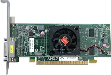 Epic IT Service AMD Radeon HD 7350 512MB Graphics Card (Full Size Bracket, Dual VGA), fits Normal Size Computer only, UEFI Boot up Ready, Supports Windows Vista, 7, 8, 8.1, 10 and 11