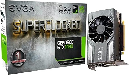 EVGA GeForce GTX 1060 3GB GAMING, ACX 2.0 (Single Fan), 3GB GDDR5, DX12 OSD Support (PXOC) Graphics Cards 03G-P4-6160-KR
