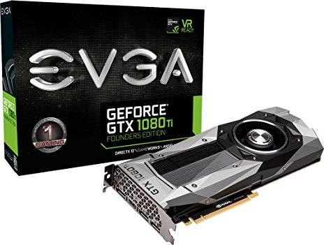EVGA GeForce GTX 1080 Ti Founders Edition Gaming, 11GB GDDR5X, LED, DX12 OSD Support (PXOC) Graphic Cards 11G-P4-6390-KR