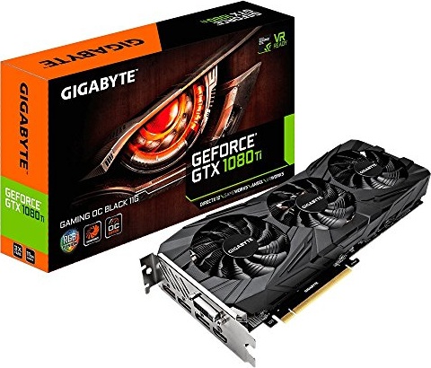 GIGABYTE GV-N108TGAMINGOC BLACK-11GD GeForce GTX 1080 Ti Gaming OC 11G Graphic Card Black