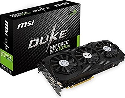 msi Gaming GeForce GTX 1070 Ti 8GB GDRR5 256-bit HDCP Support DirectX 12 SLI TriFrozr Fan VR Ready Graphics Card (GTX 1070 TI Duke 8G)