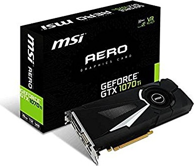 msi Gaming GeForce GTX 1070 Ti 8GB GDRR5 256-bit HDCP Support DirectX 12 SLI Single Fan VR Ready Graphics Card (GTX 1070 TI AERO 8G)