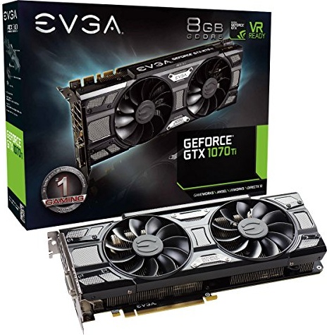 EVGA GeForce GTX 1070 Ti SC GAMING ACX 3.0 Black Edition 8GB GDDR5 Graphics Card (08G-P4-5671-KR)