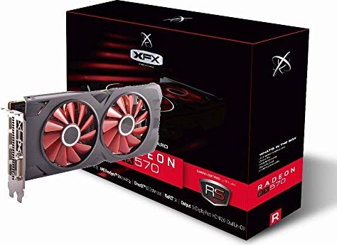 XFX Radeon RX 570 RS XXX Edition 1286MHz, 8gb GDDR5, DX12 VR Ready, Dual BIOS, 3xDP HDMI DVI, AMD Graphics Card (RX-570P8DFD6)