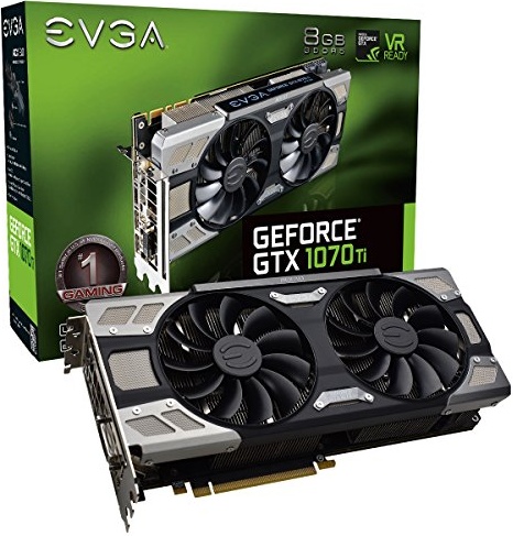 EVGA GeForce GTX 1070 Ti FTW ULTRA SILENT GAMING, 8GB GDDR5, ACX 3.0 & RGB LED Graphics Card 08G-P4-6678-KR