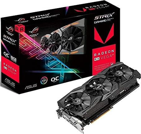 ASUS Radeon RX Vega 64 8GB Overclocked 2048-Bit HBM2 PCI Express 3.0 HDCP Ready Video Card (STRIX-RXVEGA64-O8G-GAMING)