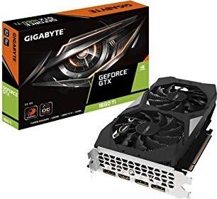 GIGABYTE GeForce GTX 1660 Ti OC 6G 192-bit GDDR6 DisplayPort 1.4 HDMI 2.0B with Windforce 2X Cooling System Graphic Cards- Gv-N166TOC-6GD
