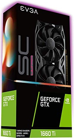 EVGA 06G-P4-1667-KR GeForce GTX 1660 Ti SC Ultra Gaming, 6GB GDDR6, Dual Fan