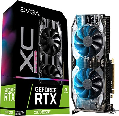 EVGA 08G-P4-3173-KR GeForce RTX 2070 Super XC ultra gaming, 8GB GDDR6, Dual HDB Fans, RGB LED, Metal Backplate
