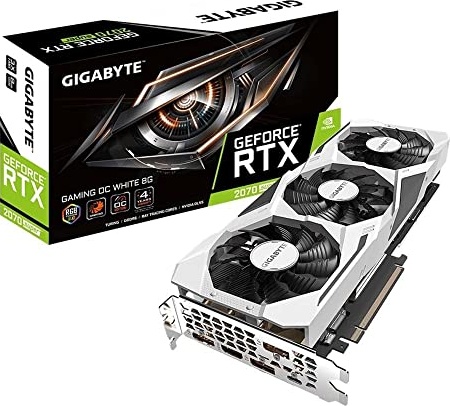 GIGABYTE GeForce RTX 2070 Super Gaming OC White 8G Graphics Card, 3X Windforce Fans, 8GB 256-Bit GDDR6, GV-N207SGAMINGOC WHITE-8GC Video Card