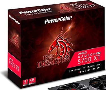 PowerColor Red Dragon AMD Radeon RX 5700 XT 8GB AXRX 5700XT 8GBD6-3DHR/OC
