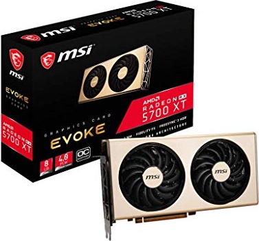msi Gaming Radeon Rx 5700 Xt Boost Clock: 1945 MHz 256-bit 8GB GDDR6 DP/HDMI Dual Torx 3.0 Fans Crossfire Navi Architecture Graphics Card (RX 5700 Xt Evoke OC) (R5700XTEVC)
