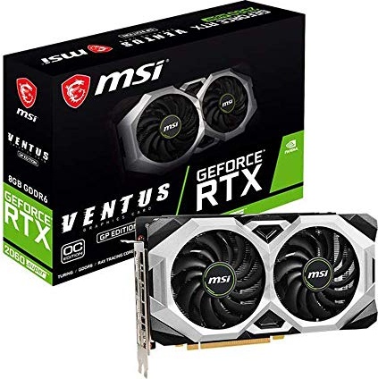 msi Gaming GeForce RTX 2060 Super 8GB GDRR6 256-Bit HDMI/DP G-Sync Turing Architecture Overclocked Graphics Card (RTX 2060 Super Ventus GP OC) (RTX 2060 Super Ventus GP OC)