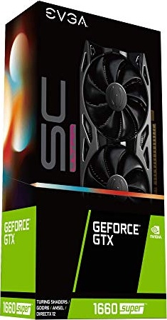 EVGA 06G-P4-1068-KR GeForce GTX 1660 Super Sc Ultra Gaming, 6GB GDDR6, Dual Fan, Metal Backplate