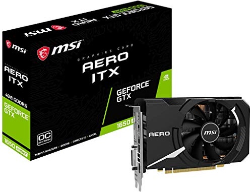 msi Gaming GeForce GTX 1650 Super 128-Bit HDMI/DP/DVI 4GB GDRR6 HDCP Support DirectX 12 Single Fan VR Ready OC Graphics Card (GTX 1650 Super Aero ITX OC) (GeForce GTX 1650 Super AERO ITX OC)