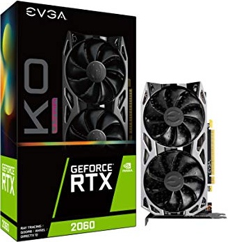 EVGA 06G-P4-2068-KR GeForce RTX 2060 KO Ultra Gaming, 6GB GDDR6, Dual Fans, Metal Backplate