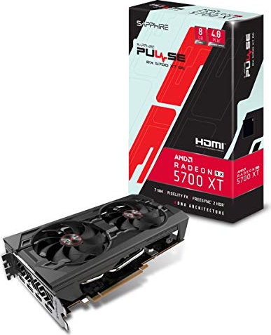 Sapphire Technology 11293-09-20G Radeon Pulse RX 5700 XT BE 8GB GDDR6 HDMI/Triple DP OC w/Backplate (UEFI) PCIe 4.0 Graphics Card