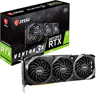 GIGABYTE MSI Gaming GeForce RTX 3090 24GB GDRR6X 384-Bit HDMI/DP Nvlink Torx Fan 3 Ampere Architecture OC Graphics Card (RTX 3090 Ventus 3X 24G OC)
