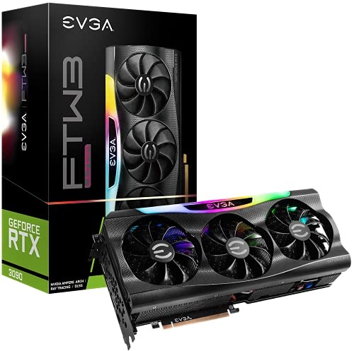 EVGA GeForce RTX 3090 FTW3 Ultra Gaming, 24GB GDDR6X, iCX3 Technology, ARGB LED, Metal Backplate, 24G-P5-3987-KR