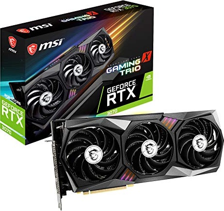 msi Gaming GeForce RTX 3070 8GB GDRR6 256-Bit HDMI/DP Tri-Frozr 2 TORX Fan 4.0 Ampere Architecture RGB OC Graphics Card (RTX 3070 Gaming X Trio)