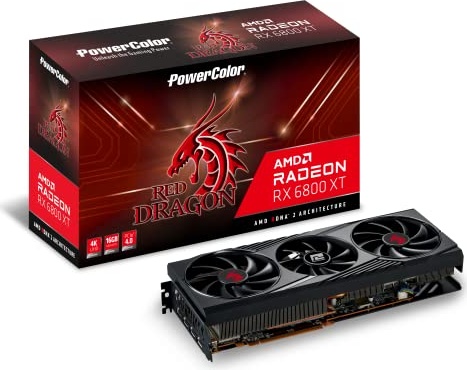 PowerColor Red Dragon AMD Radeon™ RX 6800 XT Gaming Graphics Card with 16GB GDDR6 Memory, Powered by AMD RDNA™ 2, Raytracing, PCI Express 4.0, HDMI 2.1, AMD Infinity Cache