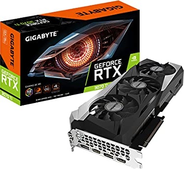 GIGABYTE GeForce RTX 3070 Ti Gaming OC 8G Graphics Card, WINDFORCE 3X Cooling System, 8GB 256-bit GDDR6X, GV-N307TGAMING OC-8GD Video Card