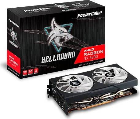 PowerColor Hellhound AMD Radeon RX 6600 Graphics Card with 8GB GDDR6 Memory