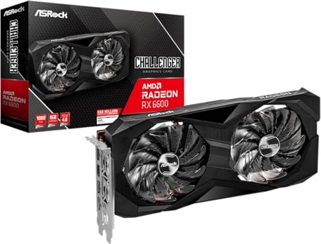ASROCK AMD Radeon RX 6600 Challenger D Dual Fan 8GB GDDR6 PCIE 4.0 Graphics Card