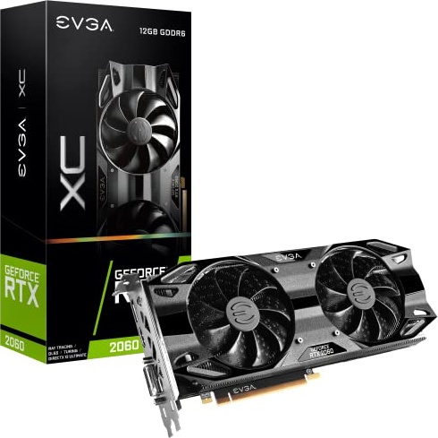 EVGA GeForce RTX 2060 12GB XC Gaming,12G-P4-2263-KR, GDDR6,Dual Fans,Metal Backplate