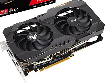ASUS TUF Gaming AMD Radeon RX 6500 XT OC Edition Graphics Card (AMD RDNA 2, PCIe 4.0, 4GB GDDR6, HDMI 2.1, DisplayPort 1.4a, Dual Ball Fan Bearings, All-Aluminum Shroud, GPU Tweak II), 3 year warranty