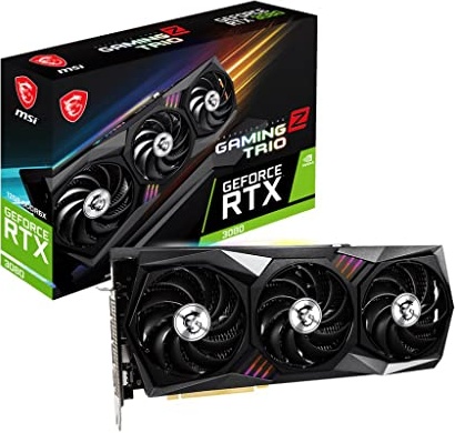 msi Gaming GeForce RTX 3080 LHR 12GB GDRR6X 384-Bit HDMI/DP Nvlink Torx Fan 4 RGB Ampere Architecture OC Graphics Card (RTX 3080 Gaming Z Trio 12G LHR)